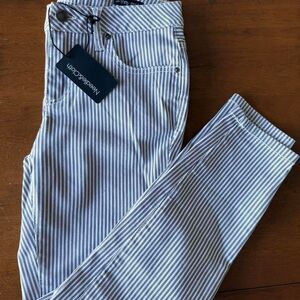 Needle & Cloth Srriped Skinny Ankle Pants 6P 6 New